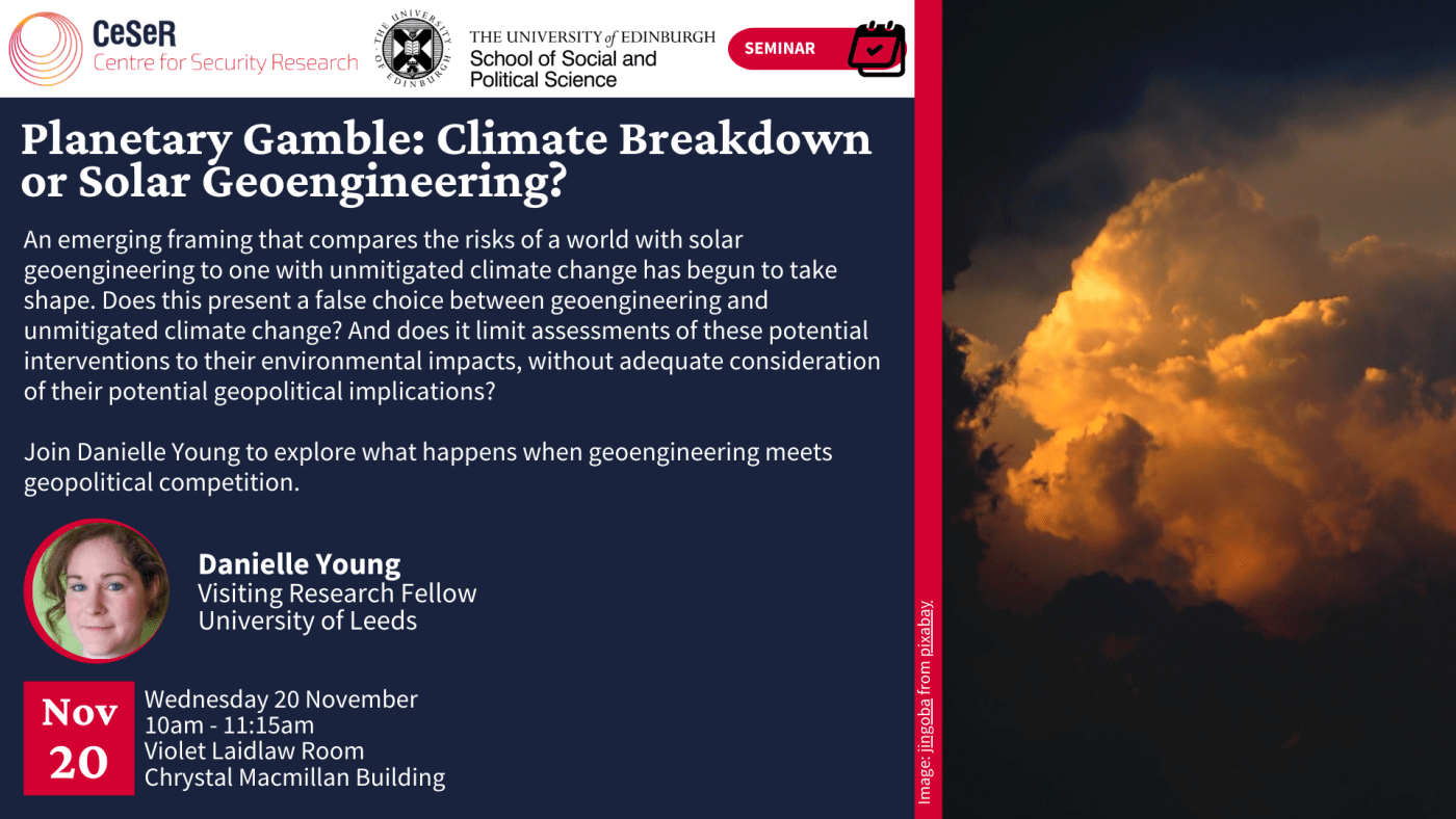 Planetary Gamble: Climate Breakdown or Solar Geoengineering?