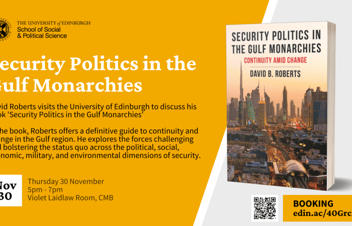 Book launch of Security Politics in Gulf Monarchies
